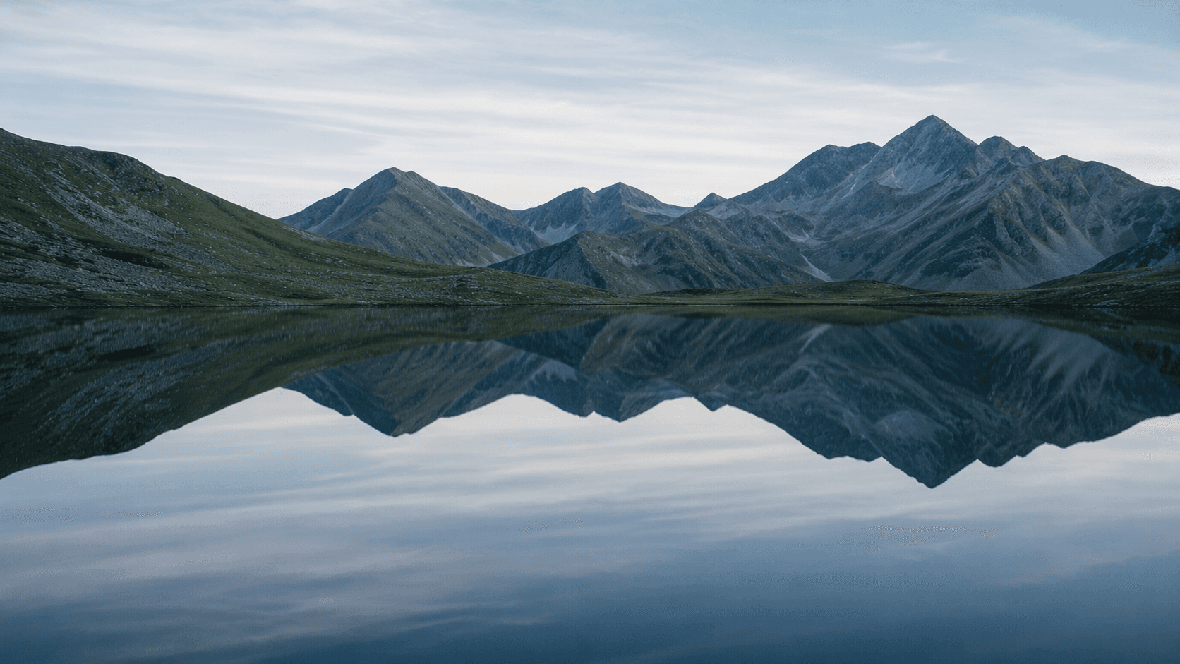 Silence — mountain and still water